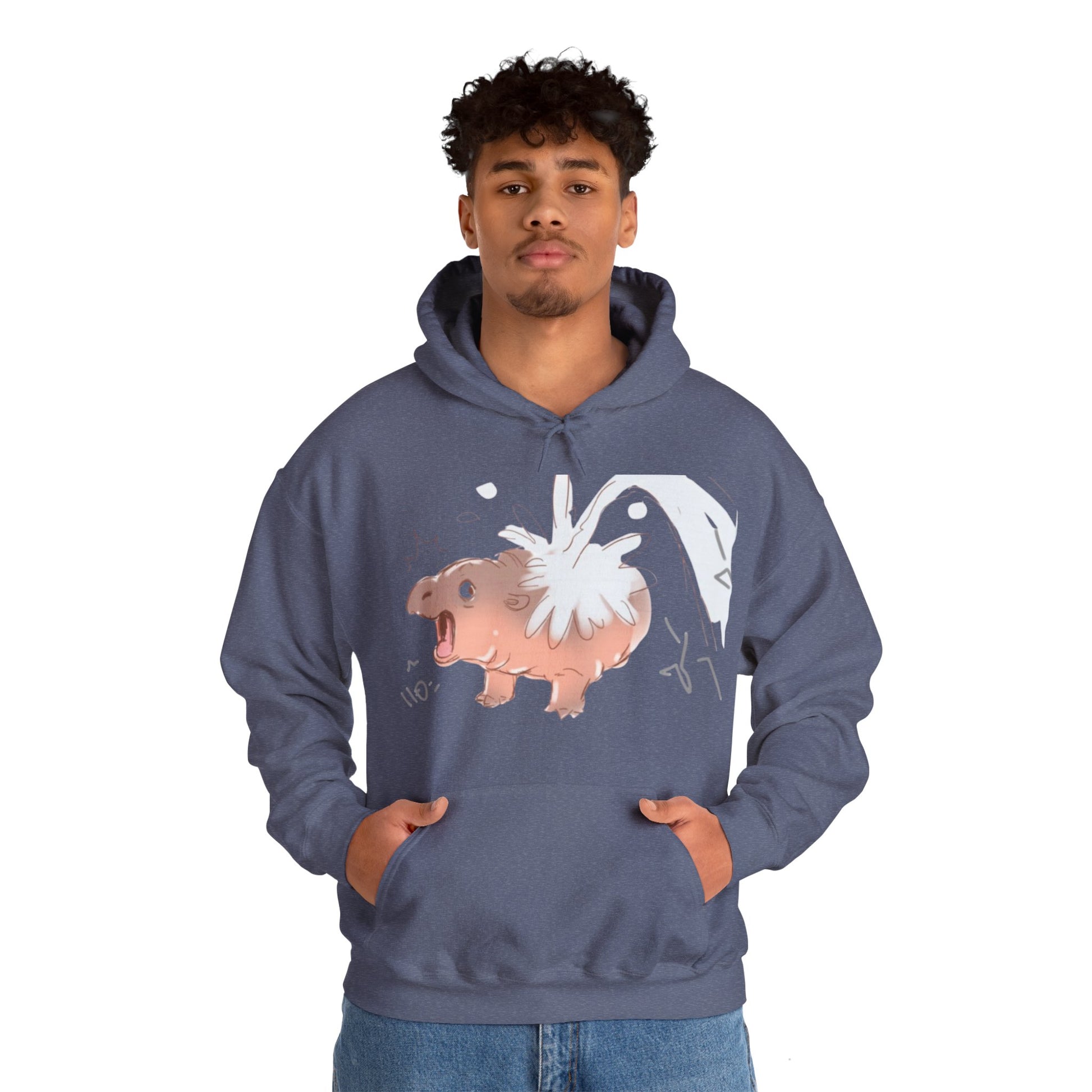 Moo Deng pygmy hippo hoodie