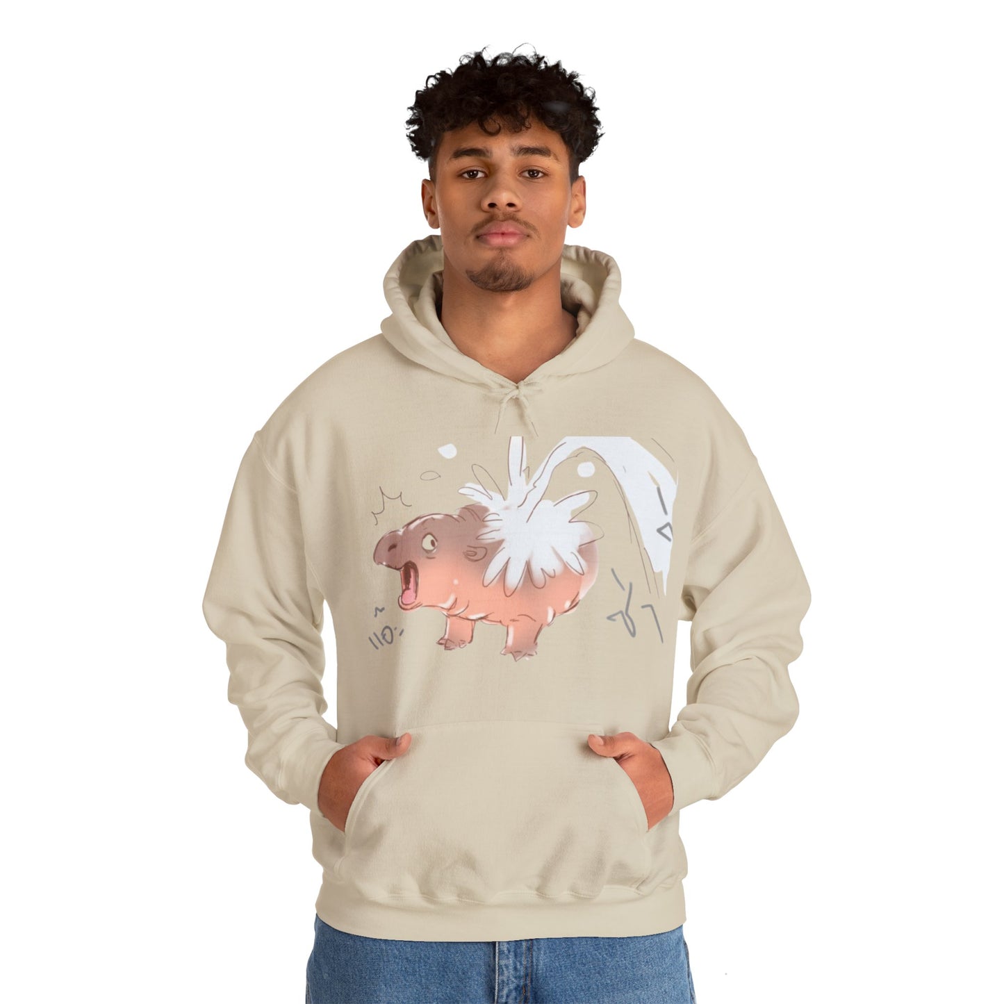 Moo Deng pygmy hippo hoodie