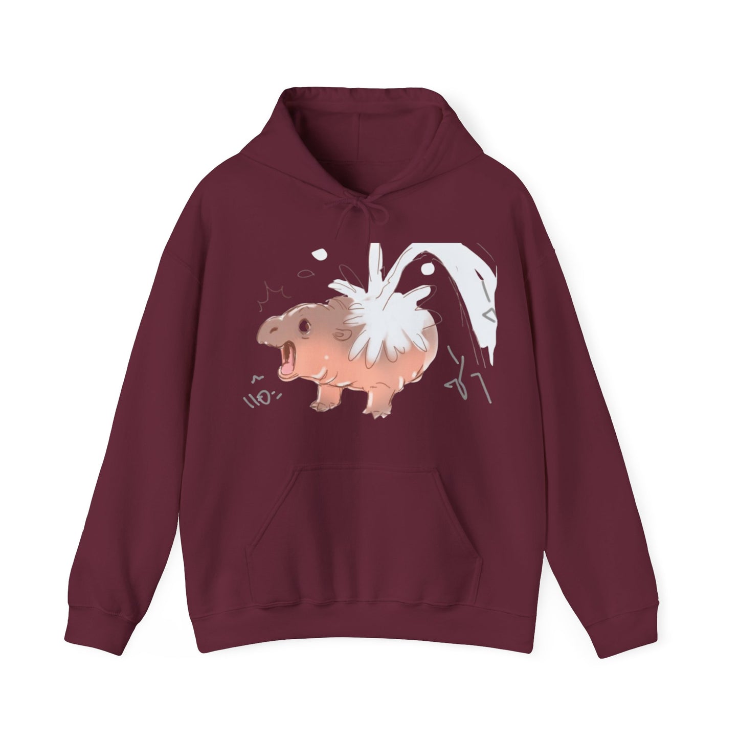 Moo Deng baby pygmy hippo hoodie