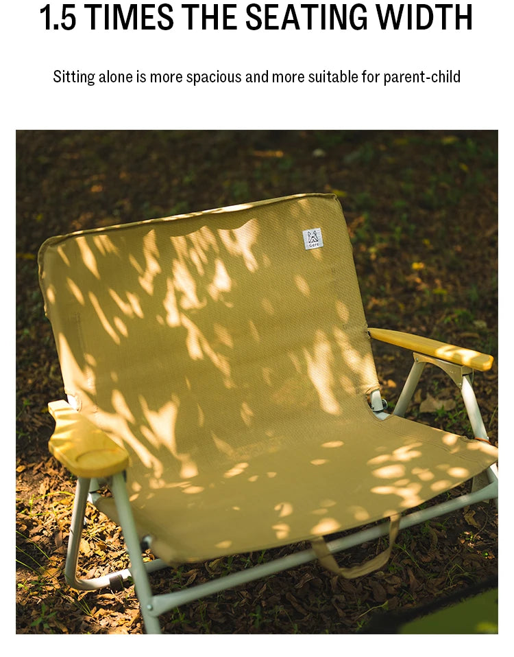 Ergonomic double camping chair