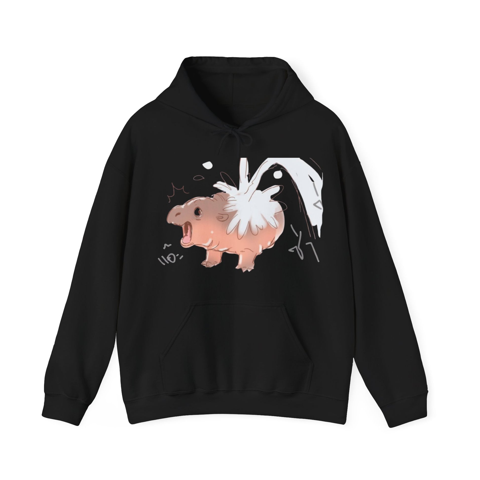 Moo Deng hooded sweatshirt