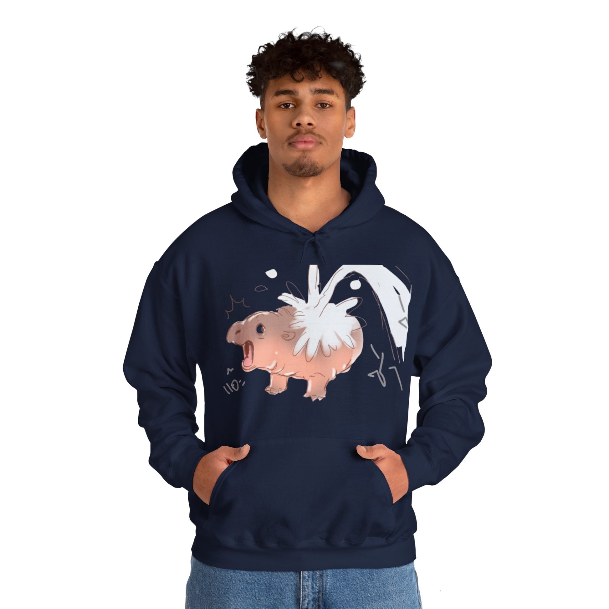 Moo Deng hooded sweatshirt