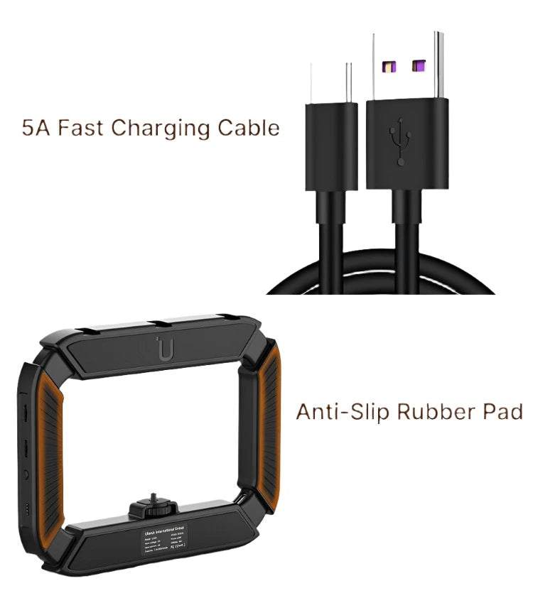 High-speed 5A USB charging cable with anti-slip rubber pad