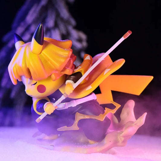 Zenitsu Pikachu crossover Demon Slayer figurine 10cm