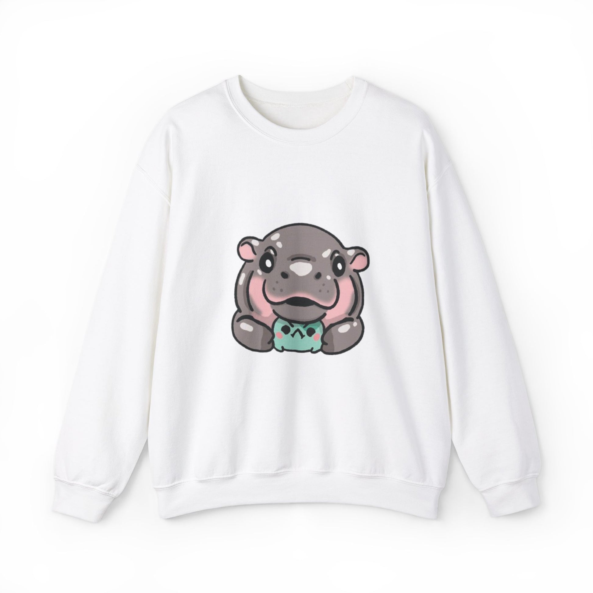 Stylish Moo Deng baby hippo sweatshirt