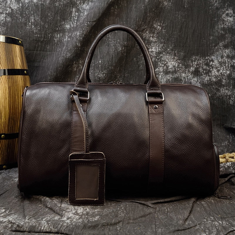Leather Travel Bag - aprasi