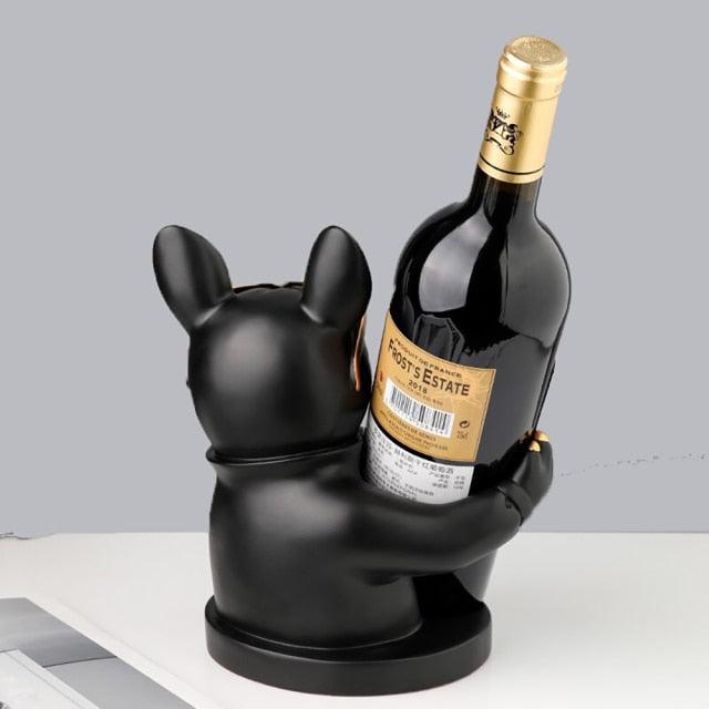 Bulldog Wine Holder Resin Statue - aprasi